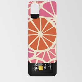 Pink Grapefruit Slices Pattern Android Card Case