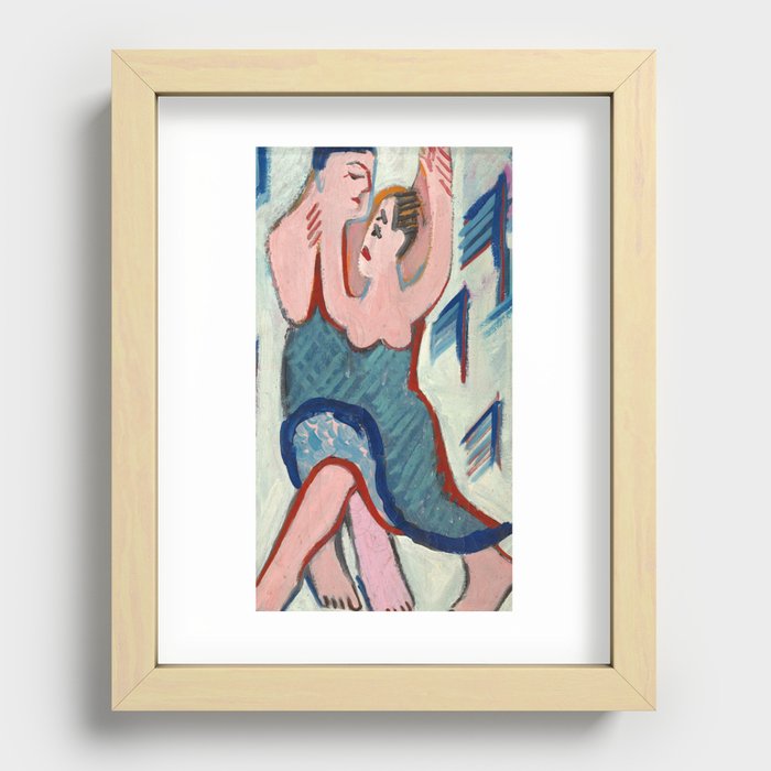 Dancing Couple in the Snow, 1928-1929 by Ernst Ludwig Kirchner Recessed Framed Print
