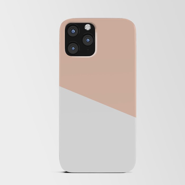 Geometric Blush Pink + White iPhone Card Case