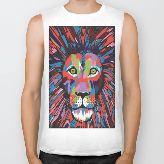 Flamboyant Lion Biker Tank