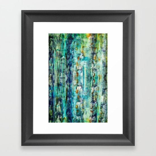 floating / blue Framed Art Print