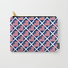 Mix of flag : usa and scotland Carry-All Pouch | Edinburgh, Graphicdesign, Aberdeen, Conandoyle, Stevenson, Scot, Spangled, Dundee, Celtic, Scottish 