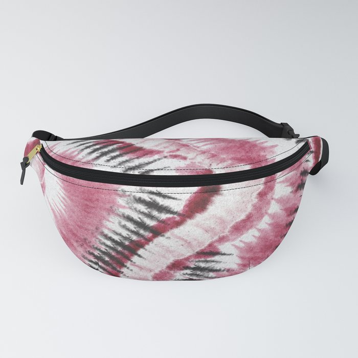 Pink Black Tie Dye Waves Fanny Pack