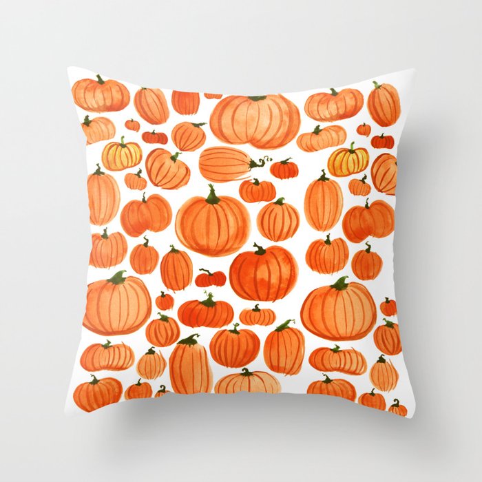 Pumpkins Throw Pillow