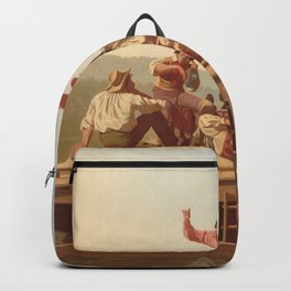 The Jolly Flatboatmen George Caleb Bingham Backpack | Curated, Artist, Americanpainting, Americanpainter, 19Thcenturyartist, 1846Oil, Oilpainting, American, Flatboatmen, Americanrealism 
