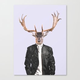 Fashionable Deer Illustration Canvas Print