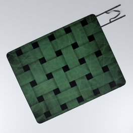 Green Weave Picnic Blanket