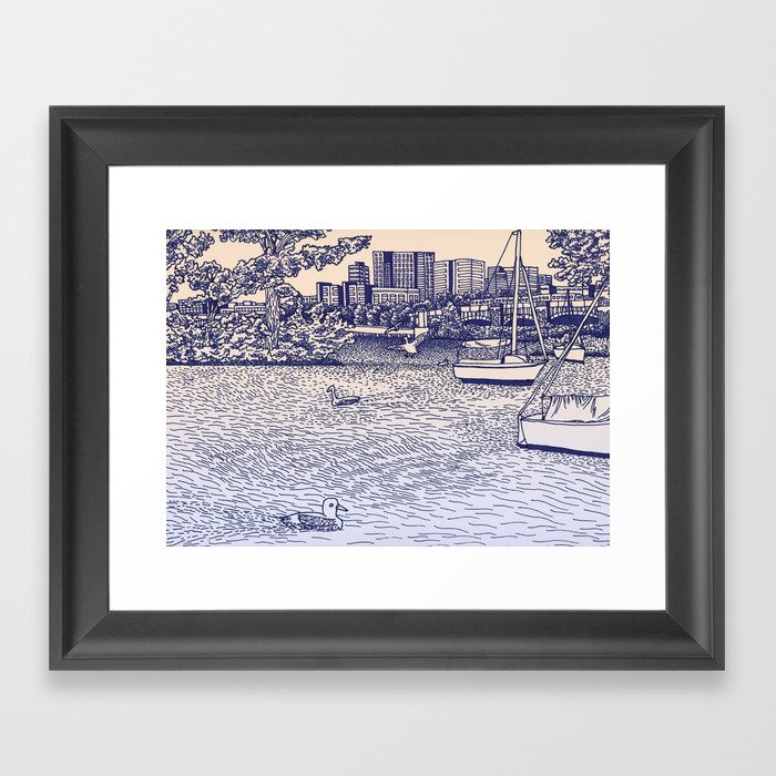 Charles River Esplanade Framed Art Print