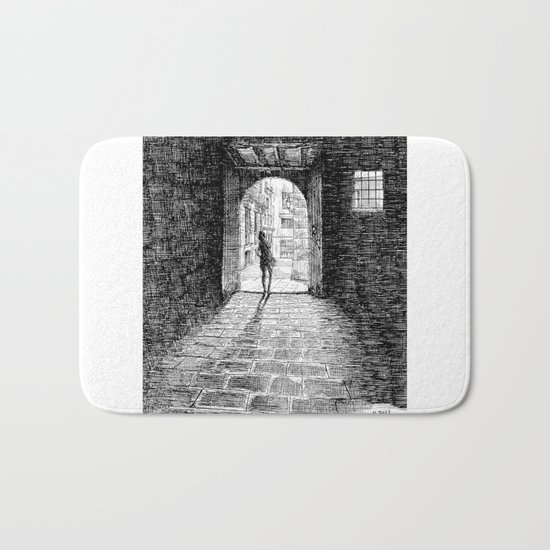 Light - Black ink Bath Mat