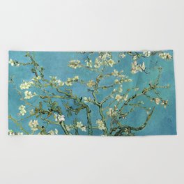 Almond blossom, Vincent van Gogh Beach Towel