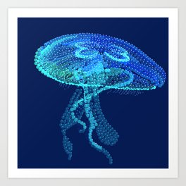 Jellyfish Bedazzled Art Print