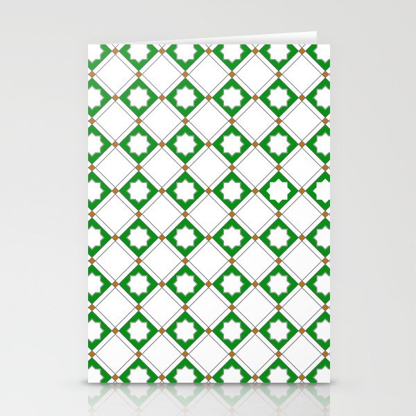 Geometric Pattern - Oriental Star Design  5 Stationery Cards