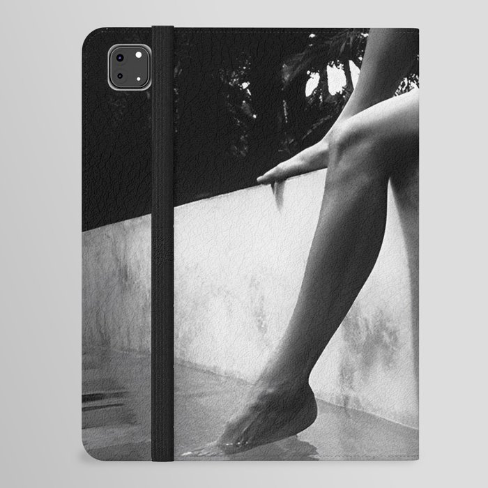 Dip your toes into the water, female form black and white photography - photographs iPad Folio Case