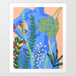 Body With Plants Art Print
