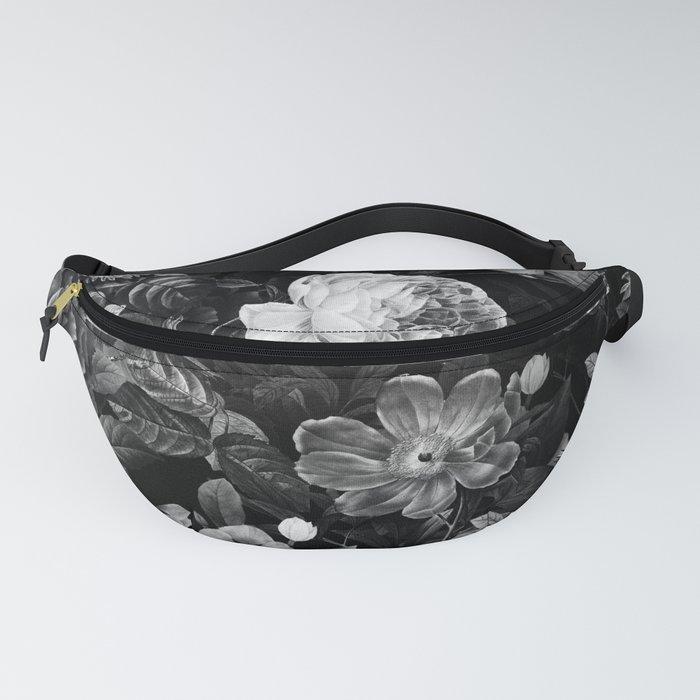 Black and White Garden Fanny Pack