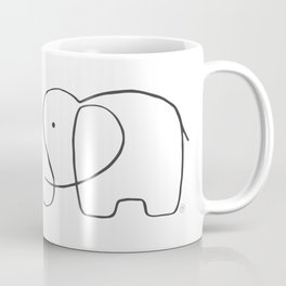 Elephant, one line drawing Coffee Mug