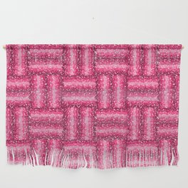 Cute pink glittery criss cross pattern Wall Hanging