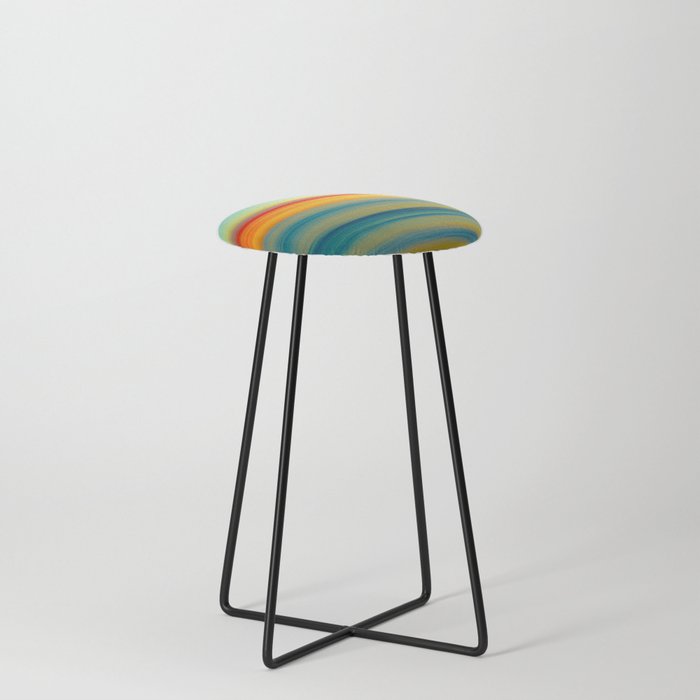 colorful flee sunset Counter Stool
