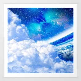 Clouds on sky Art Print