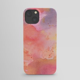 Sunset Color Palette Abstract Watercolor Painting iPhone Case
