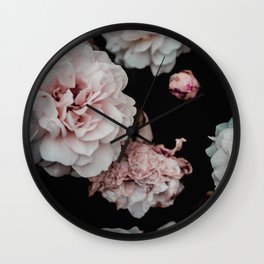 Crisp Pink flowers Wall Clock