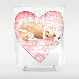 Puppy love Shower Curtain