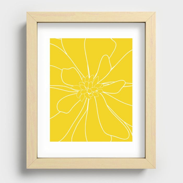 Yellow Flower Recessed Framed Print