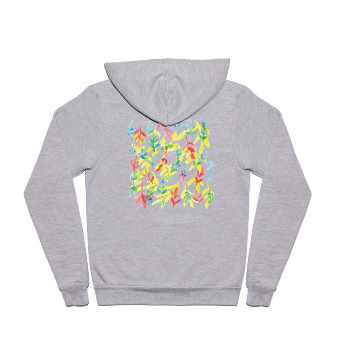Watercolor Painting Abstract Art Valourine 170814 Leaves Watercolour 3 Hoody