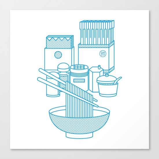 Ramen Set Canvas Print