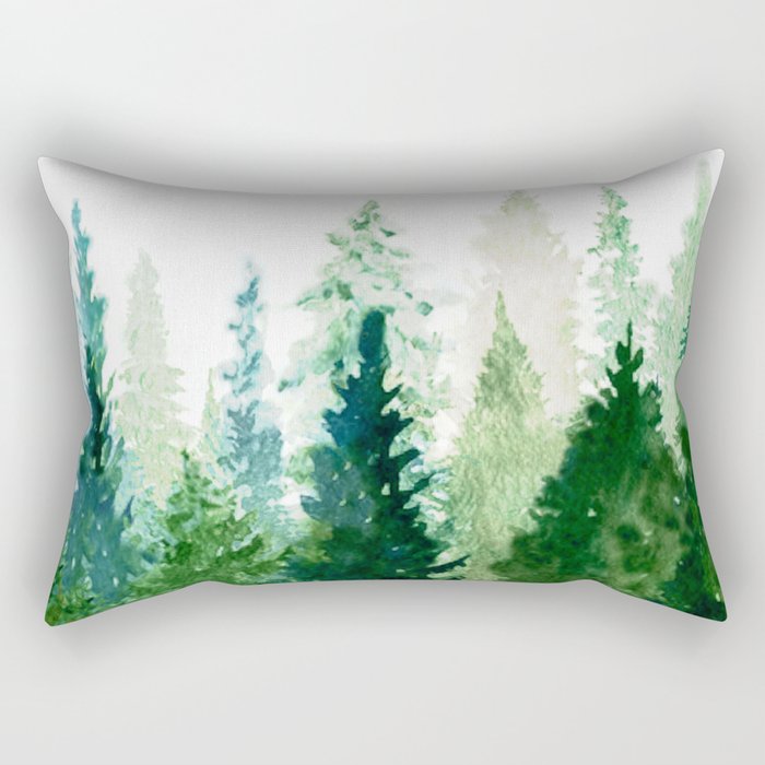 Pine Trees 2 Rectangular Pillow