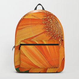 The Orange Gerber Daisy Flower Backpack