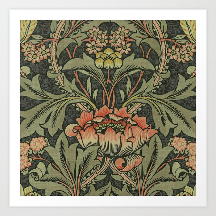 William Morris floral,William Morris fabric design Art Print