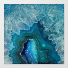 Blue Crystal Canvas Print