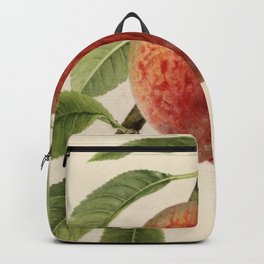 Vintage Illustration of a Peach Branch Backpack
