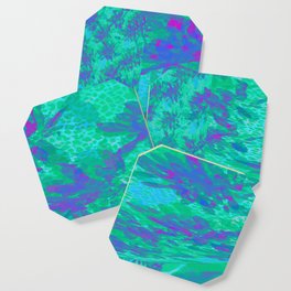 Palm Tree Floral Confetti in the Wind Coaster