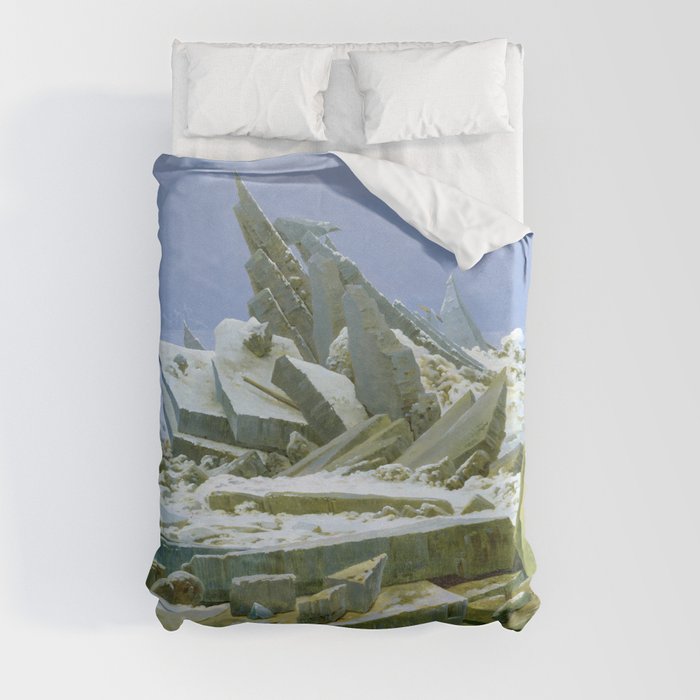The Sea of Ice or The Wreck of Hope by Caspar David Friedrich | Das Eismeer - Hamburger Kunsthalle ,The Sea of Ice Duvet Cover