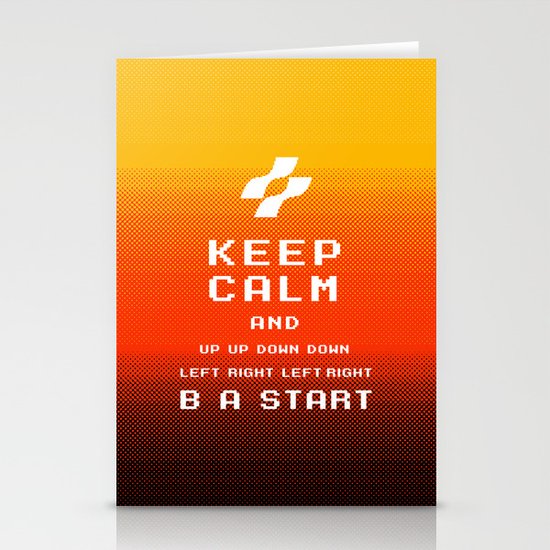 keep calm konami. Stationery Cards