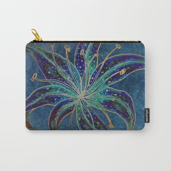 Blue Lily Carry-All Pouch