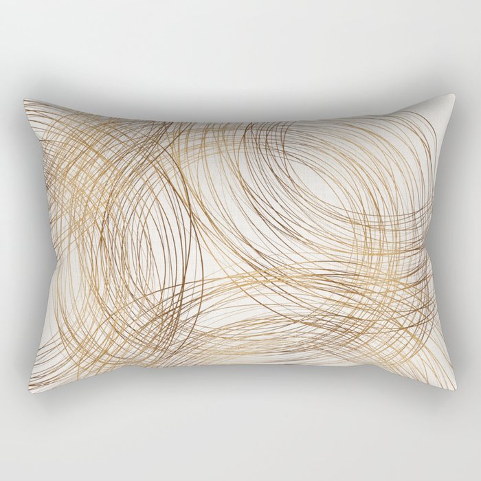 Metallic Circle Pattern Rectangular Pillow