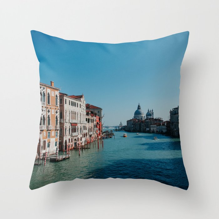 Venice grand canal Travel photography | Architecture of Venice | Pastel colored buildings | Italy Art Print Throw Pillow