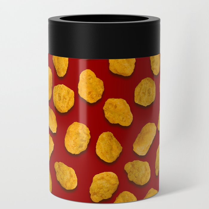 Real Chicken Nuggets Pattern On Ketchup Red Can Cooler