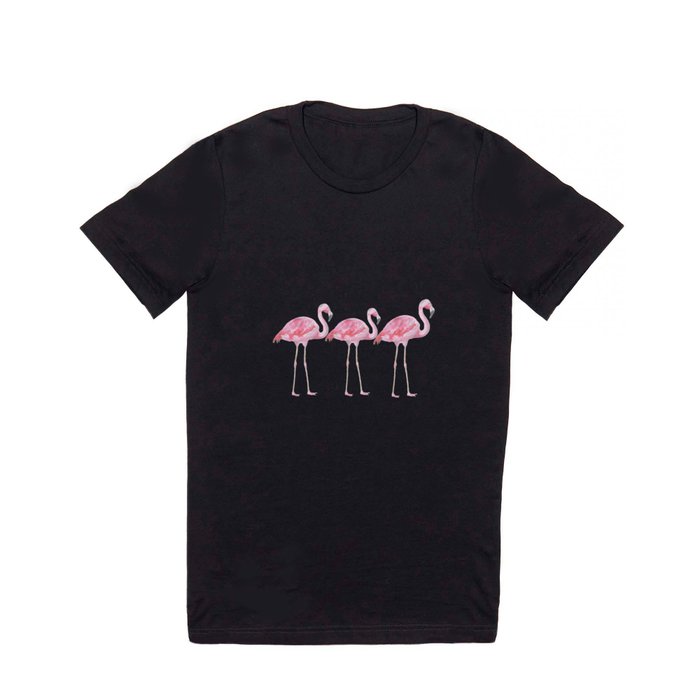 Flamingo - Pink Bird - Animal On White Background T Shirt