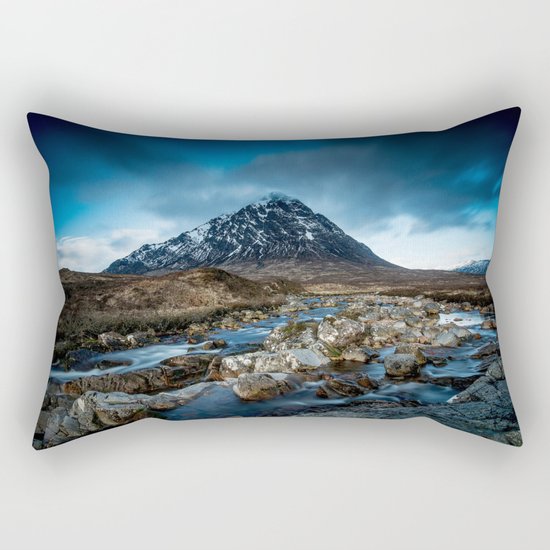Mountain ice clouds blue Rectangular Pillow