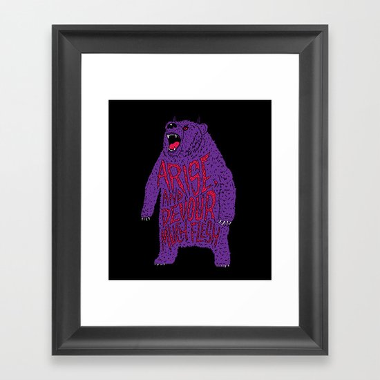 Arise and Devour Much Flesh Framed Art Print