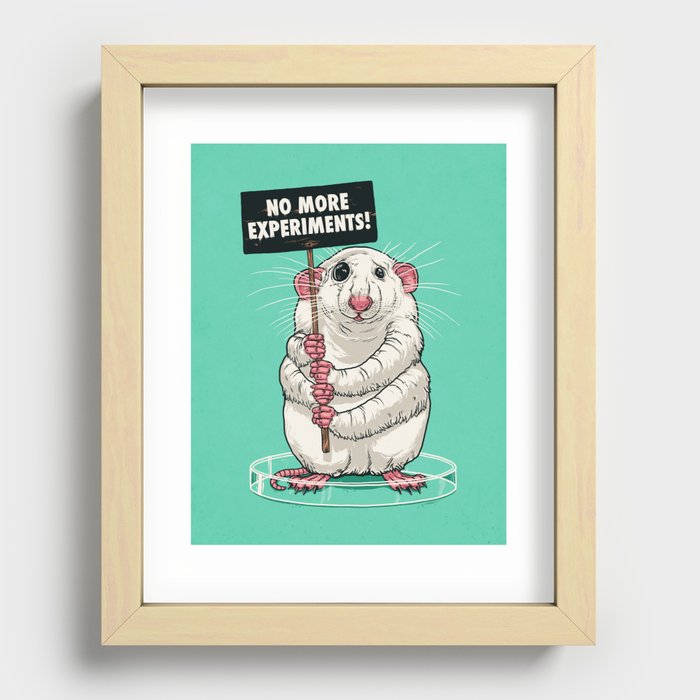 No more experiments! Recessed Framed Print