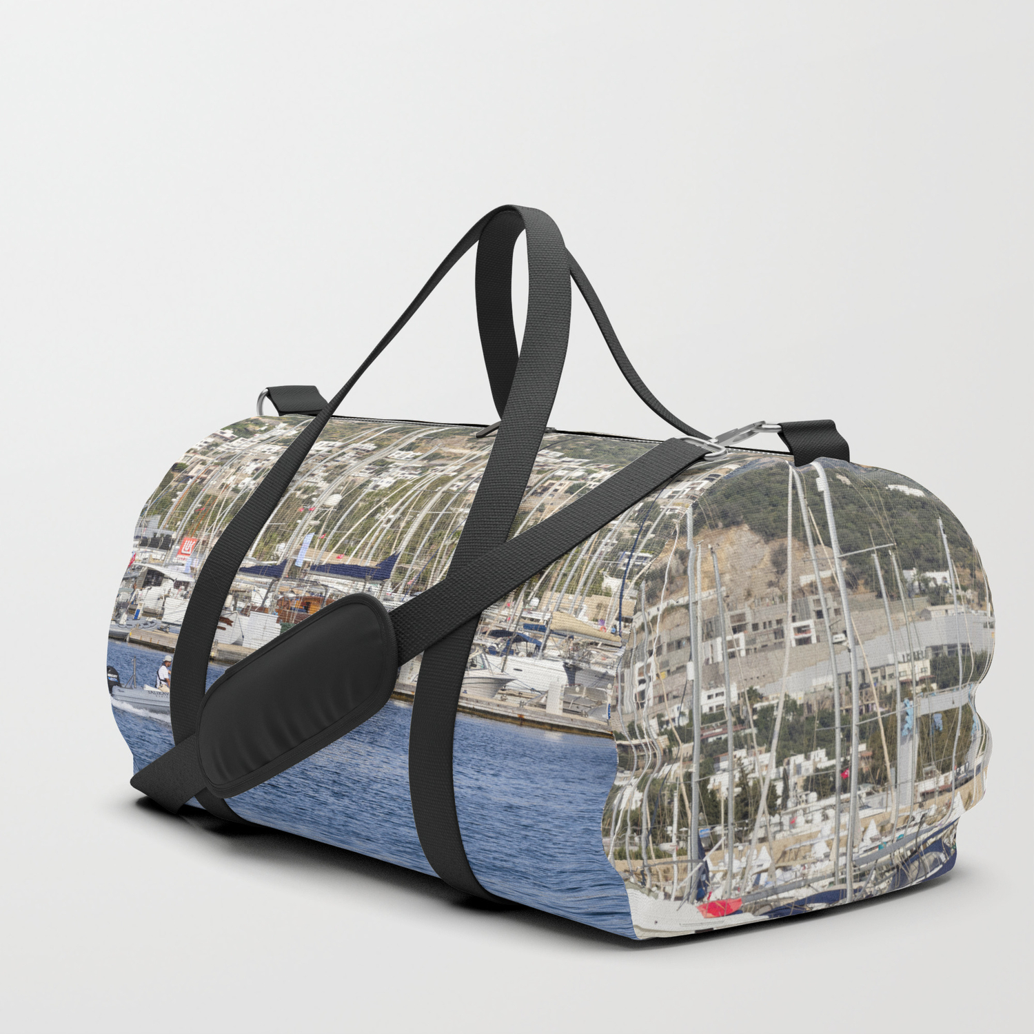 Bodrum Marina Turkey Duffle Bag By Davidpyatt Society6