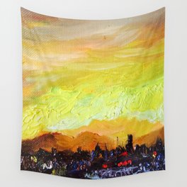 A view of sunset Wall Tapestry