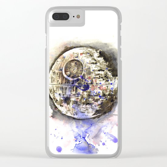 Star War Art Painting The Death Star Clear iPhone Case