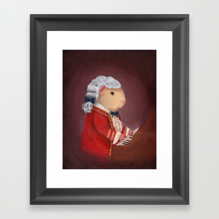Guinea Pig Mozart Classical Composer Series Gerahmter Kunstdruck