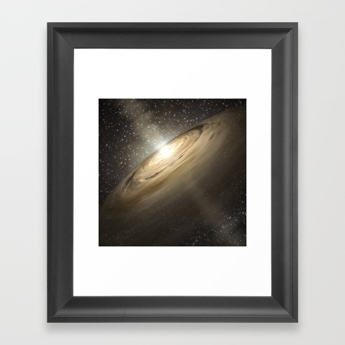 Amazing Gold Galaxy  Framed Art Print